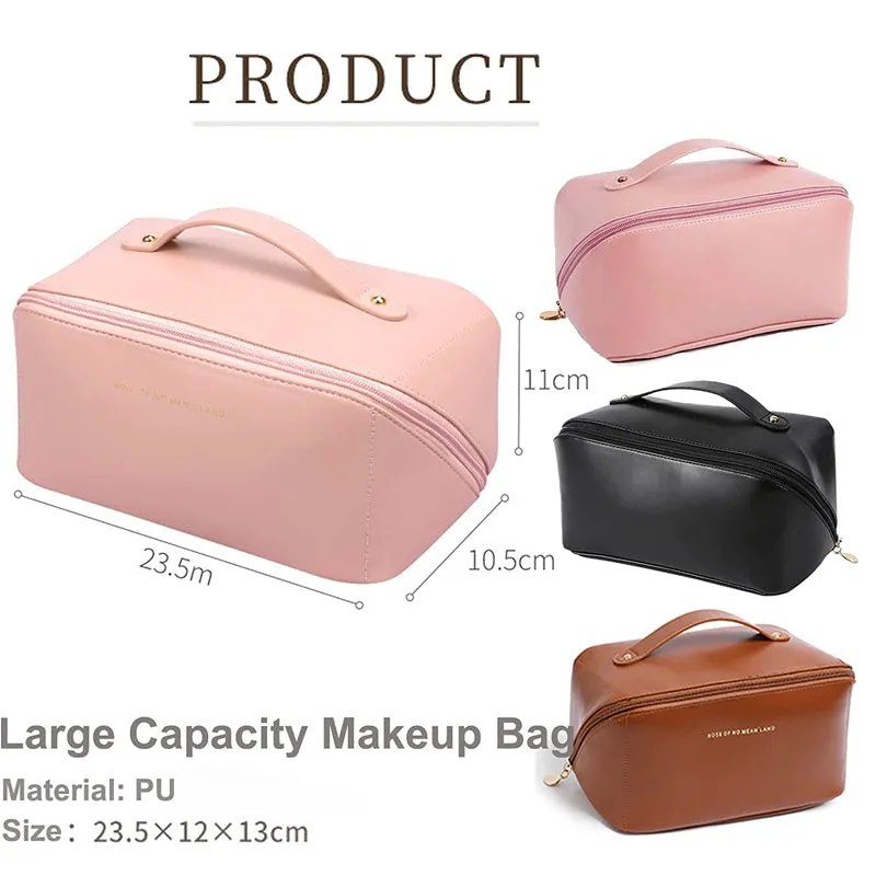 Multifunctional Travel Cosmetic Makeup Organizer Bag with Dividers