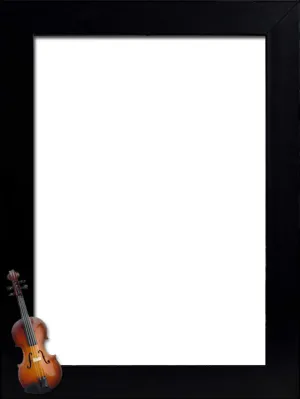 Music Picture Frame - with Violin Decoration - Size 8" by 10"