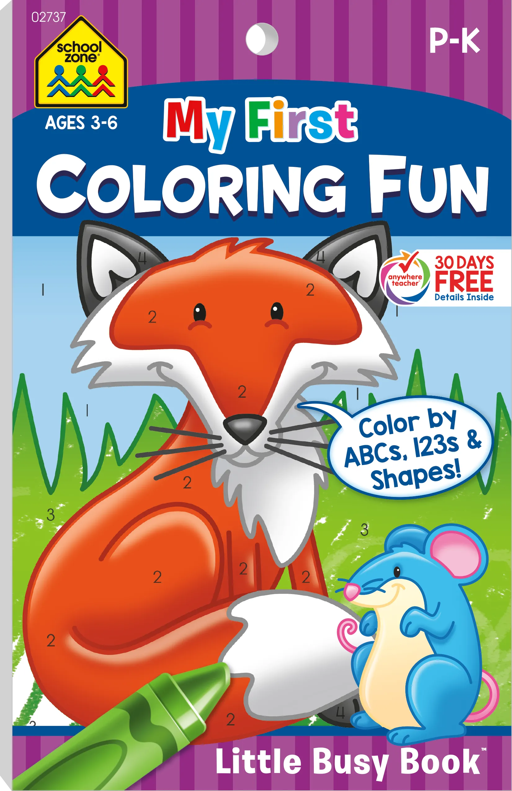 My First Coloring Fun Grades P-K Workbook