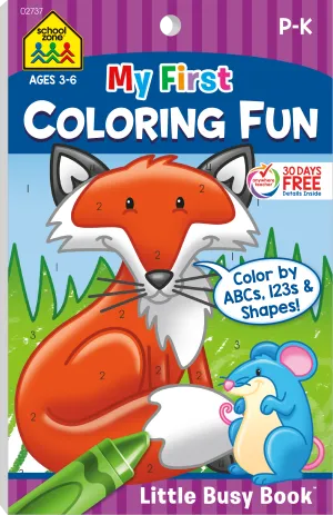 My First Coloring Fun Grades P-K Workbook