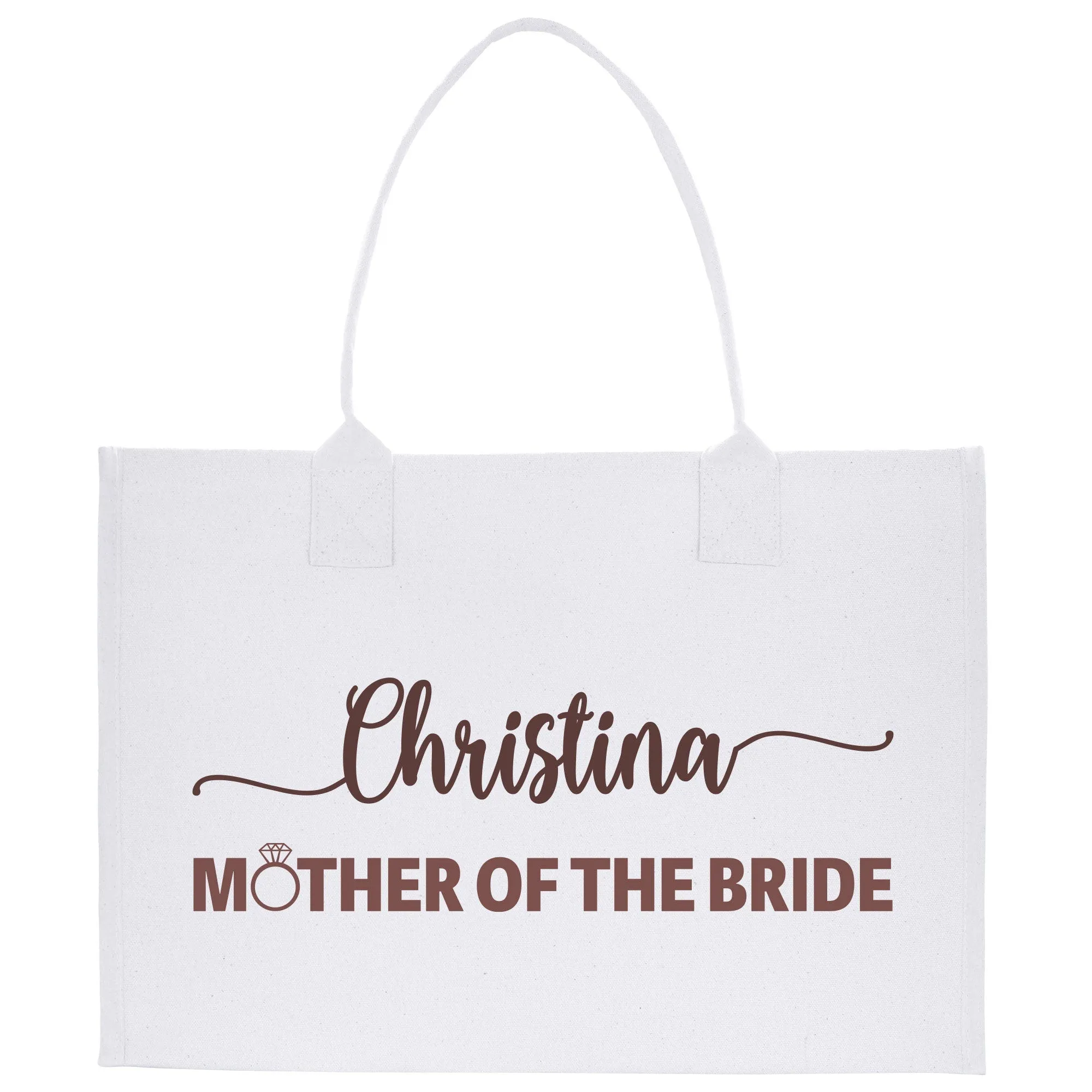 Name and Mother of the Bride Tote Bag Personalized Wedding Tote Bridal Shower Gift Honeymoon Gift Customized Wedding Gift Bridesmaid Gift