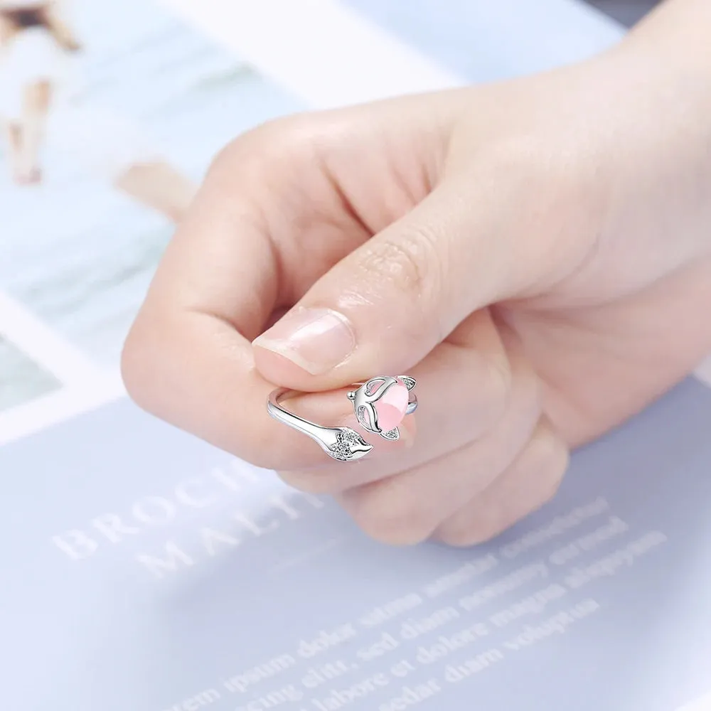 NEHZY 925 silver needle new woman fashion jewelry high quality Cubic Zirconia agate fox ring size adjustable ring