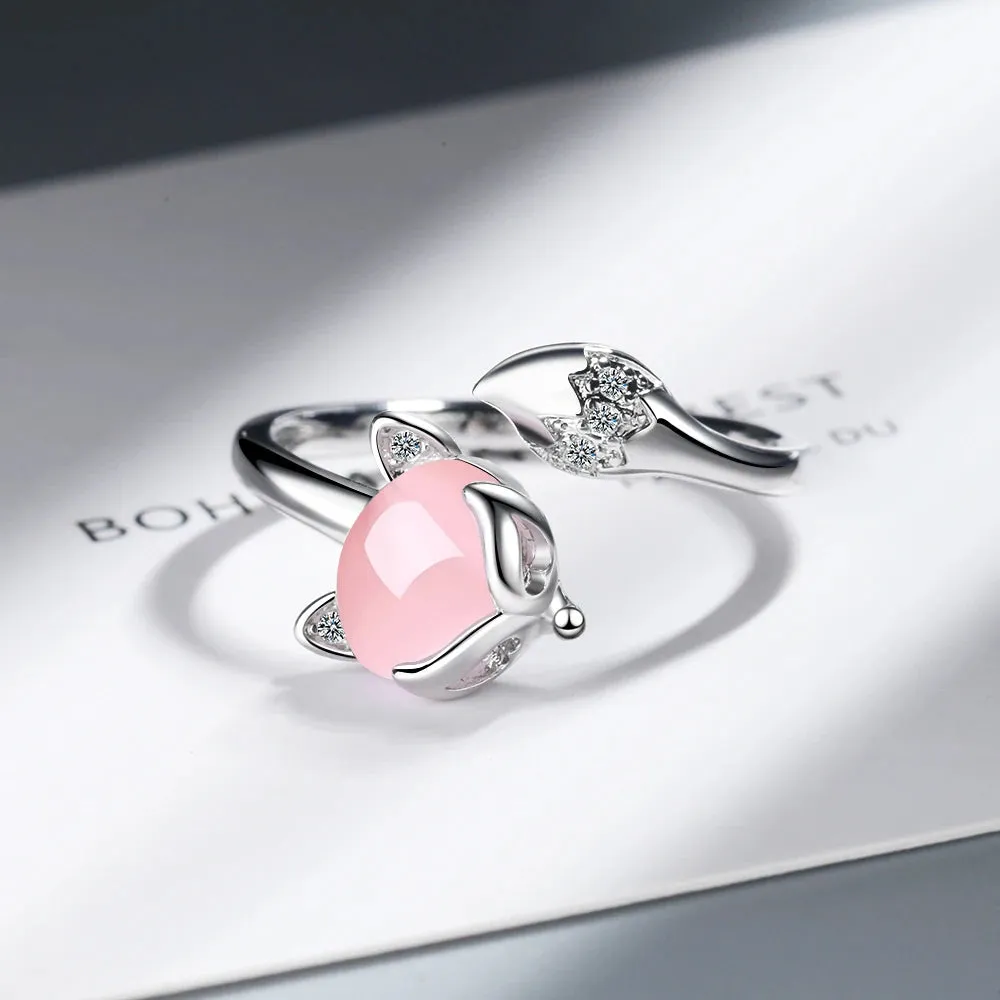NEHZY 925 silver needle new woman fashion jewelry high quality Cubic Zirconia agate fox ring size adjustable ring
