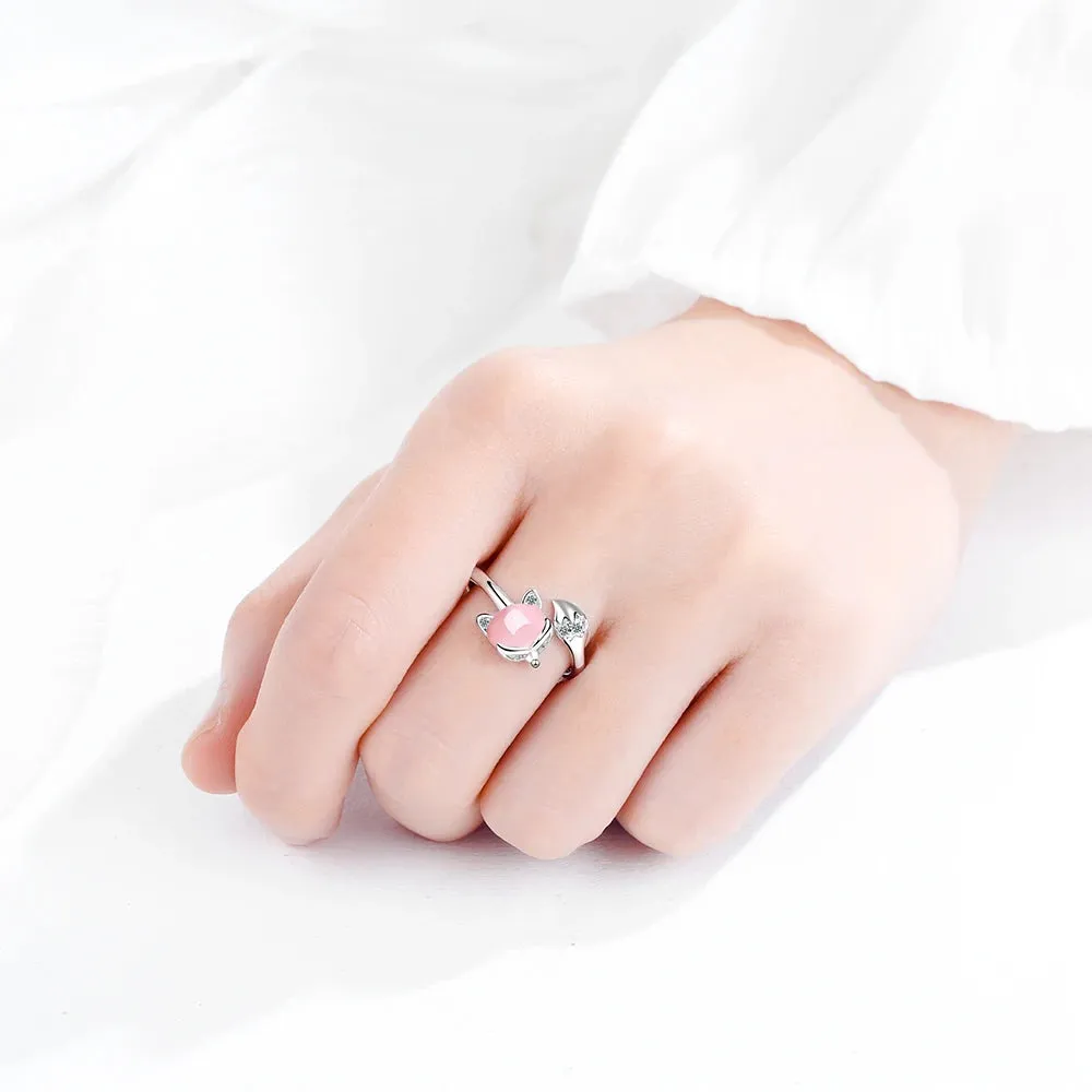 NEHZY 925 silver needle new woman fashion jewelry high quality Cubic Zirconia agate fox ring size adjustable ring