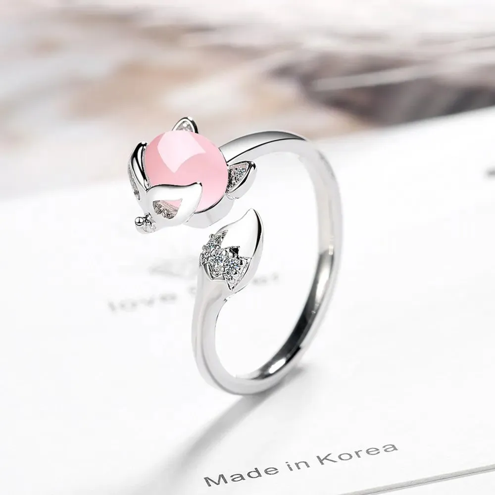 NEHZY 925 silver needle new woman fashion jewelry high quality Cubic Zirconia agate fox ring size adjustable ring