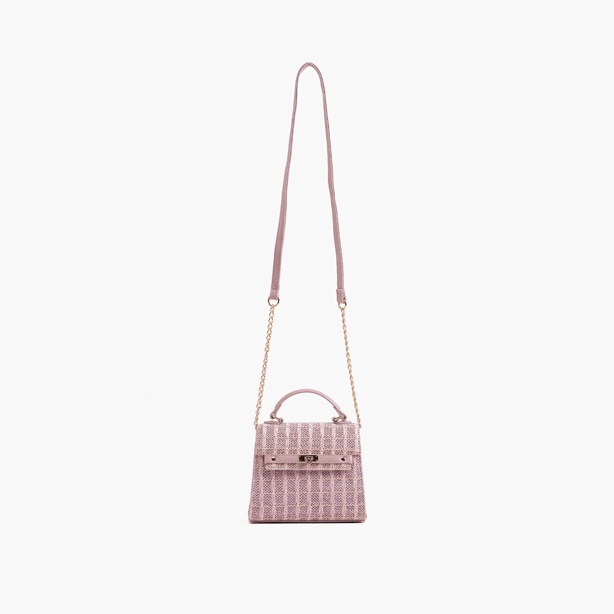 Neo Pastel Straw Crossbody Bag
