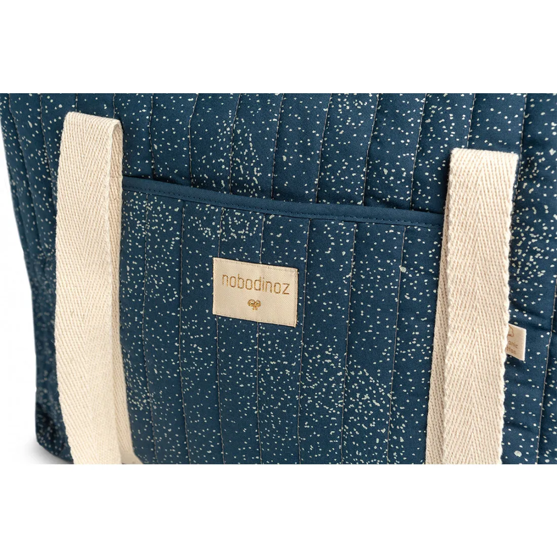 nobodinoz Paris Maternity Bag Gold Bubble/ Night Blue