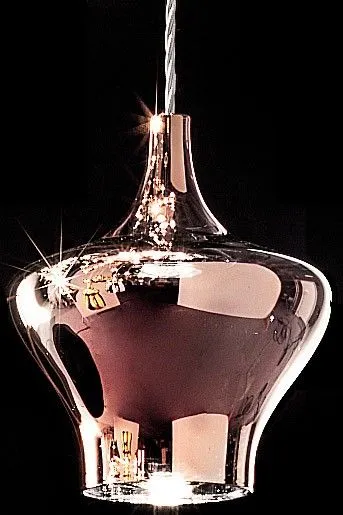Nostalgia Rose-Gold Glass Pendant With Canopy (SALE)