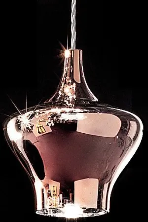 Nostalgia Rose-Gold Glass Pendant With Canopy (SALE)