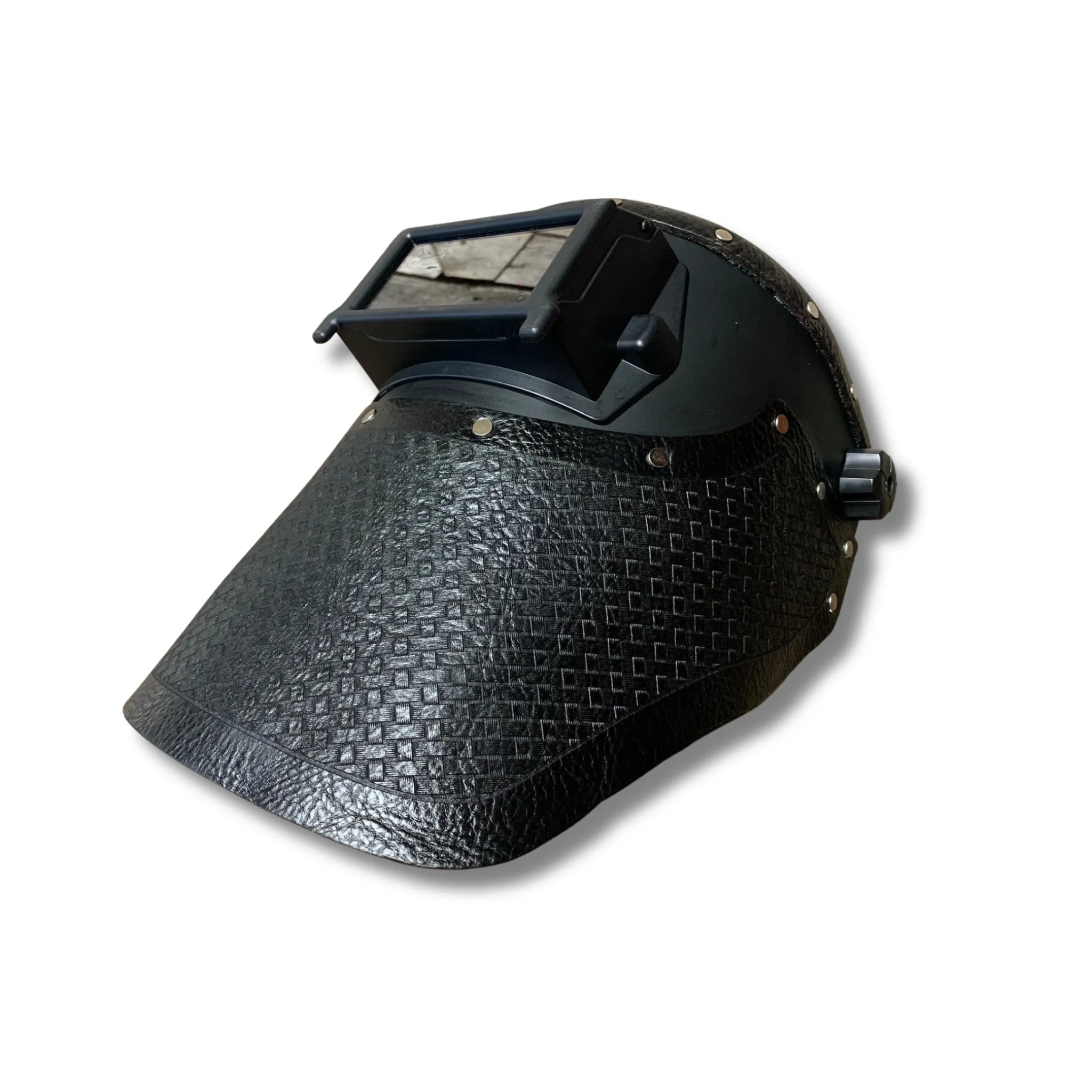 Outlaw Leather - Welding Hood - Black Basketweave