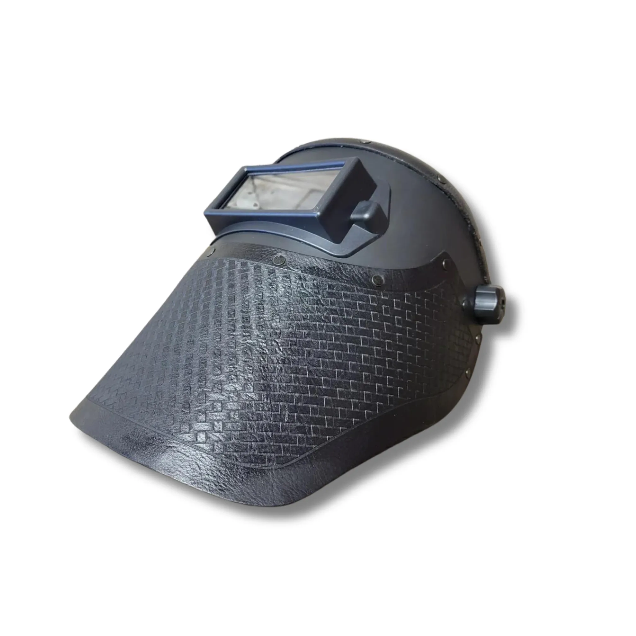 Outlaw Leather - Welding Hood - Black Basketweave