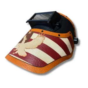 Outlaw Leather - Welding Hood - USA Flag W/ American Eagle