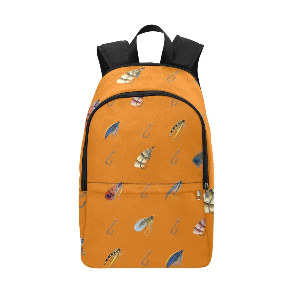 Parker Orange Fabric Backpack - Durable, Lightweight & Stylish for Him