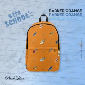 Parker Orange Fabric Backpack - Durable, Lightweight & Stylish for Him