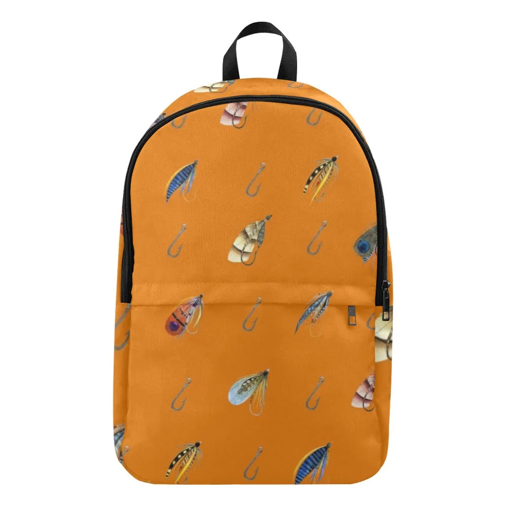 Parker Orange Fabric Backpack - Durable, Lightweight & Stylish for Him