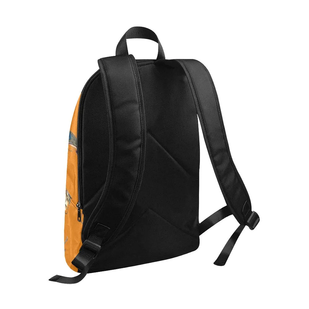 Parker Orange Fabric Backpack - Durable, Lightweight & Stylish for Him
