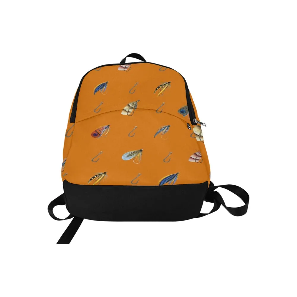 Parker Orange Fabric Backpack - Durable, Lightweight & Stylish for Him