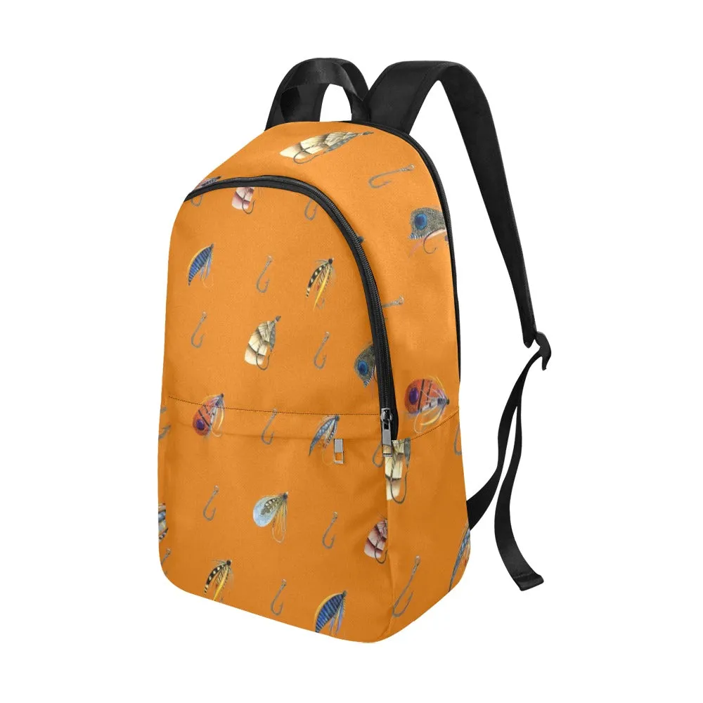Parker Orange Fabric Backpack - Durable, Lightweight & Stylish for Him