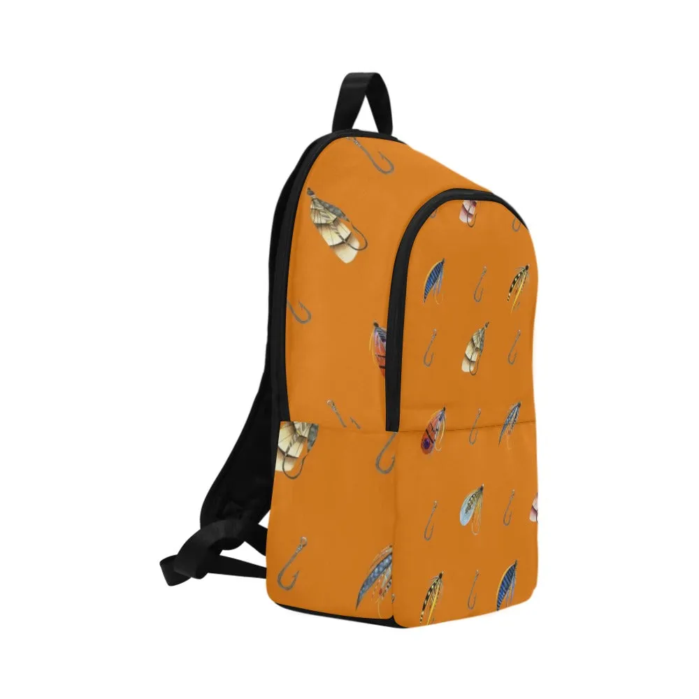 Parker Orange Fabric Backpack - Durable, Lightweight & Stylish for Him