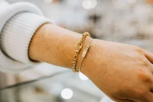 Paula Rosen Love 14K Gold Wire Bracelet