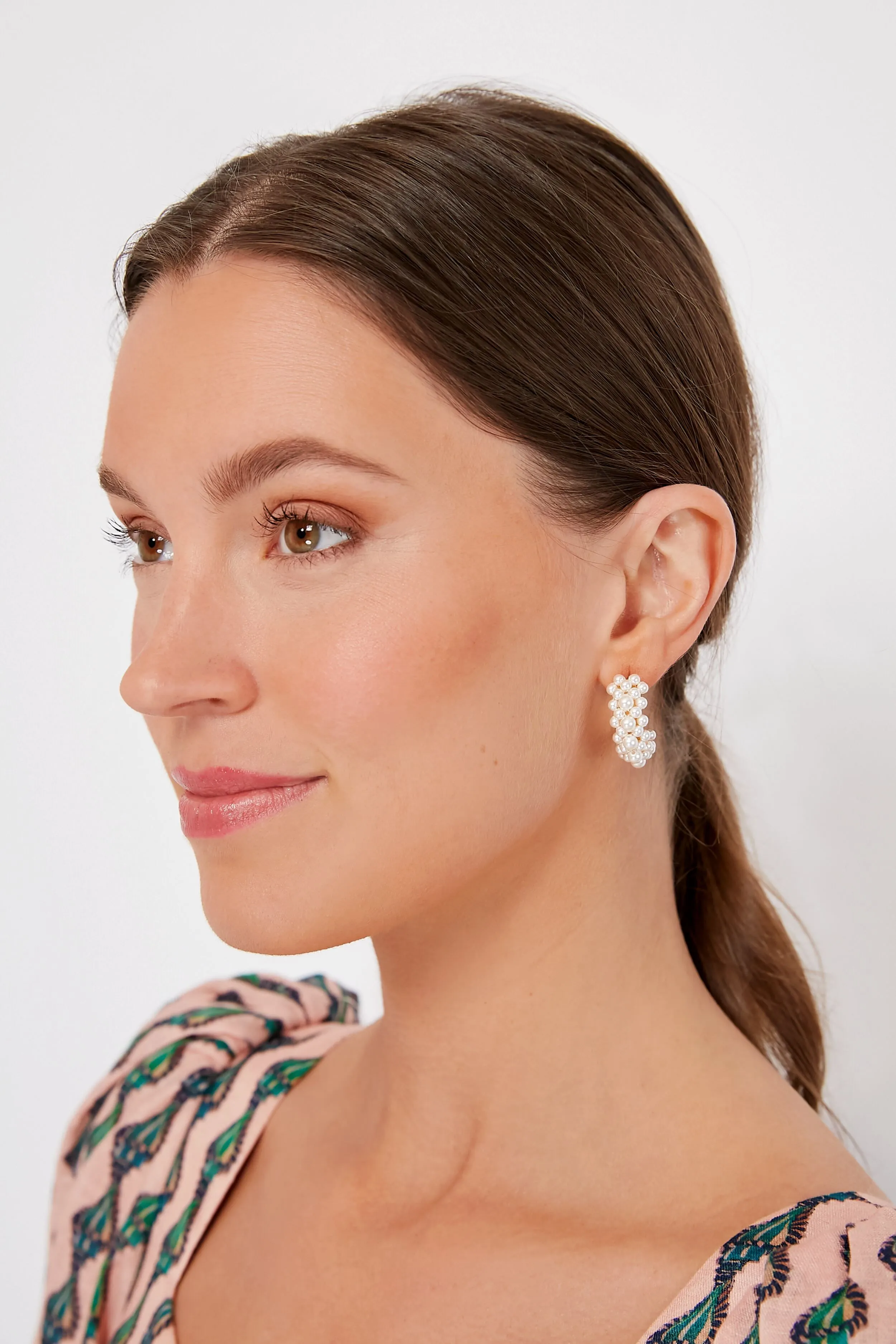 Pearl Irene Hoop Earring