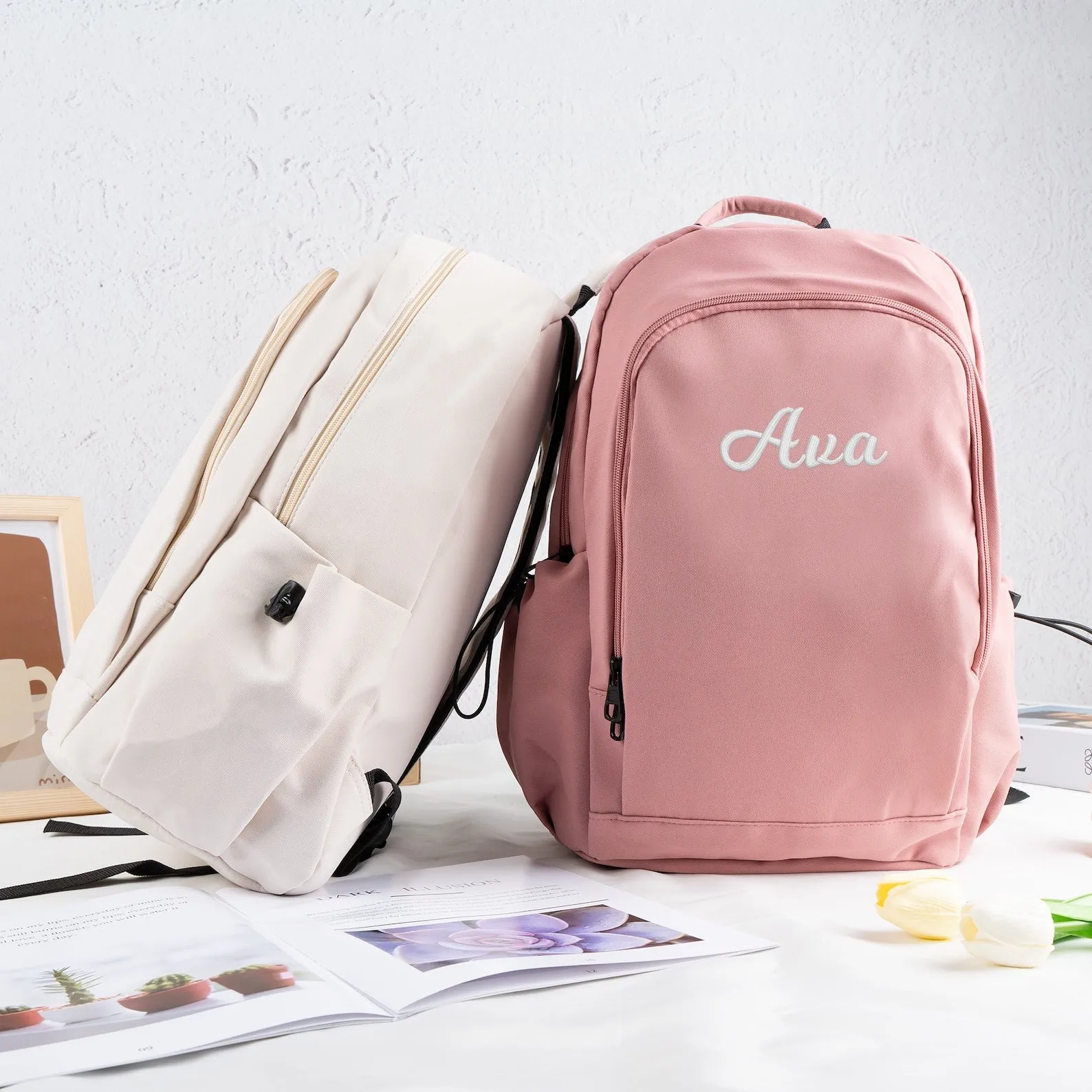 Personalized Backpack for Child, Custom Embroidery School Bags, Book Bag for Kids, Backpack for Students, Toddler Diaper Bag for Adult