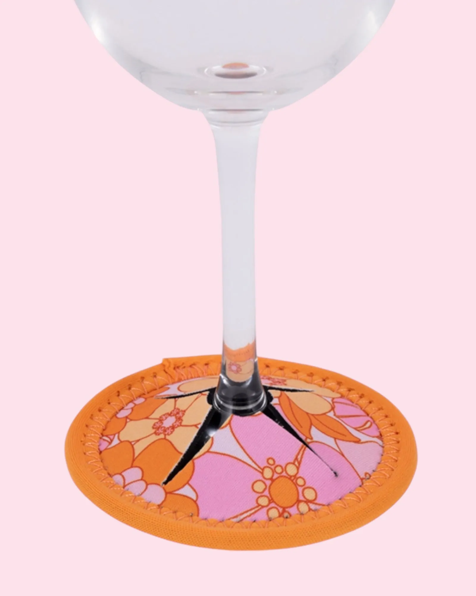 Picnic Wine Coaster - Big Retro Floral