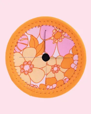 Picnic Wine Coaster - Big Retro Floral