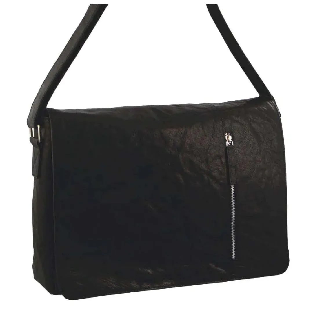 Pierre Cardin 15" Cross Body Laptop Bag (Black)