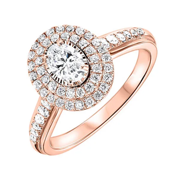 PLAT - 950 White Gold & Diamond Fashion Ring -3/4 ctw