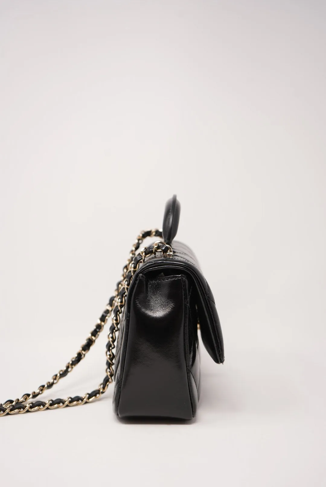 Pre-Owned Chanel 24C Mini Flap Top Handle Black