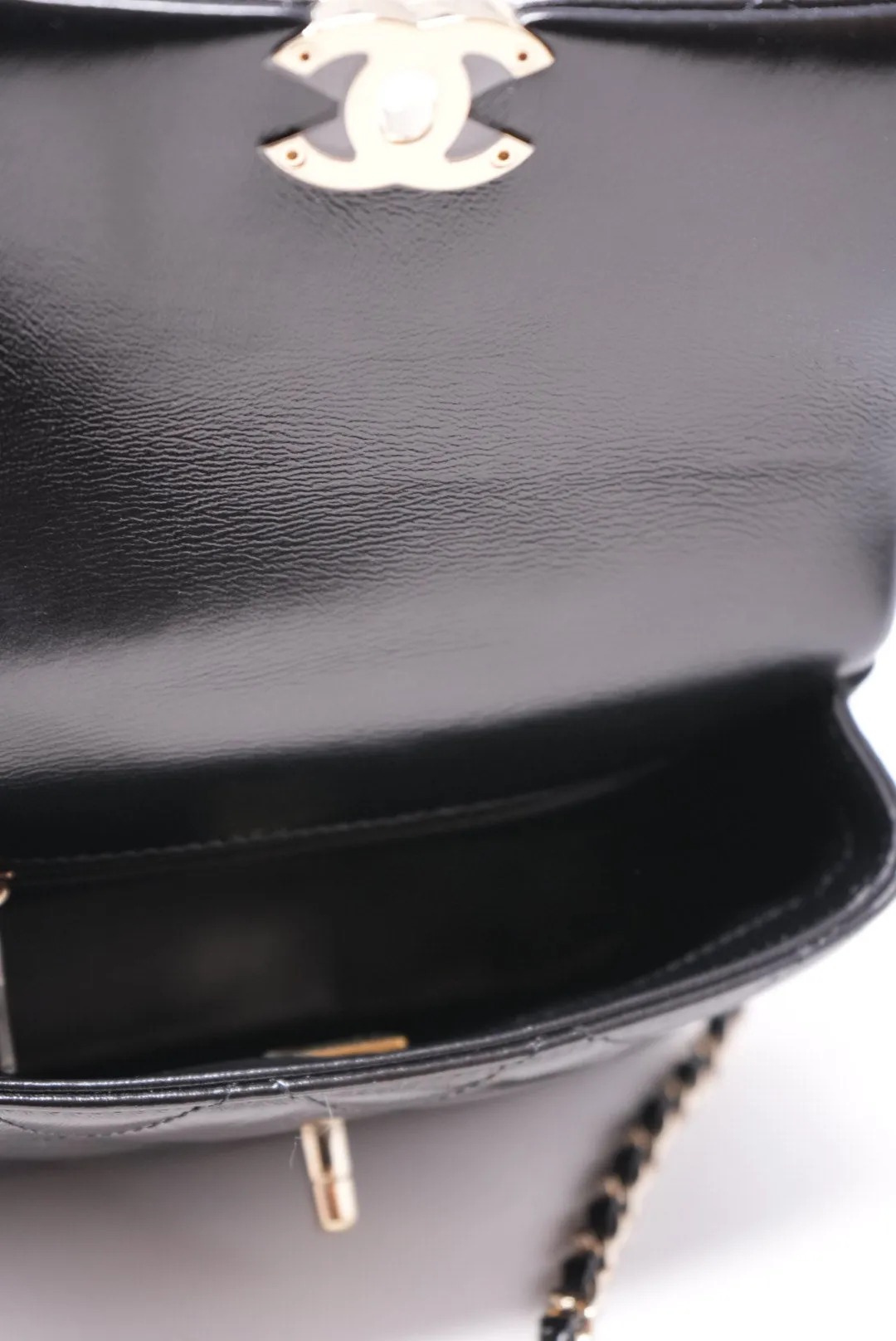 Pre-Owned Chanel 24C Mini Flap Top Handle Black