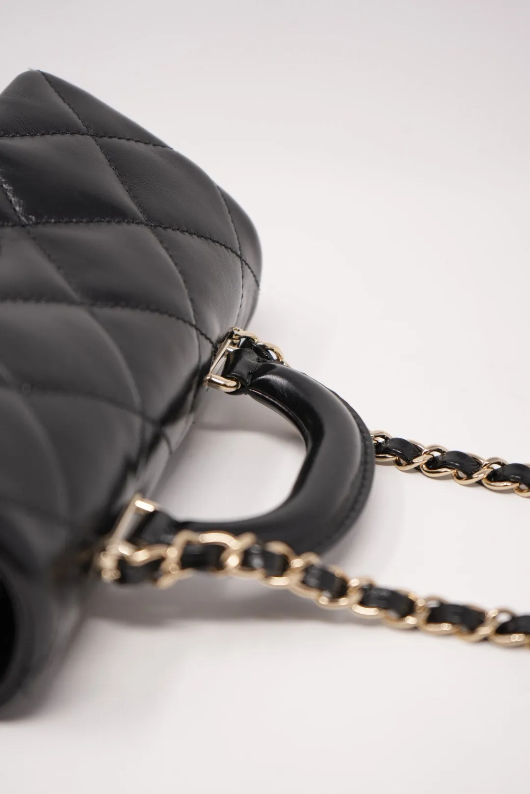 Pre-Owned Chanel 24C Mini Flap Top Handle Black
