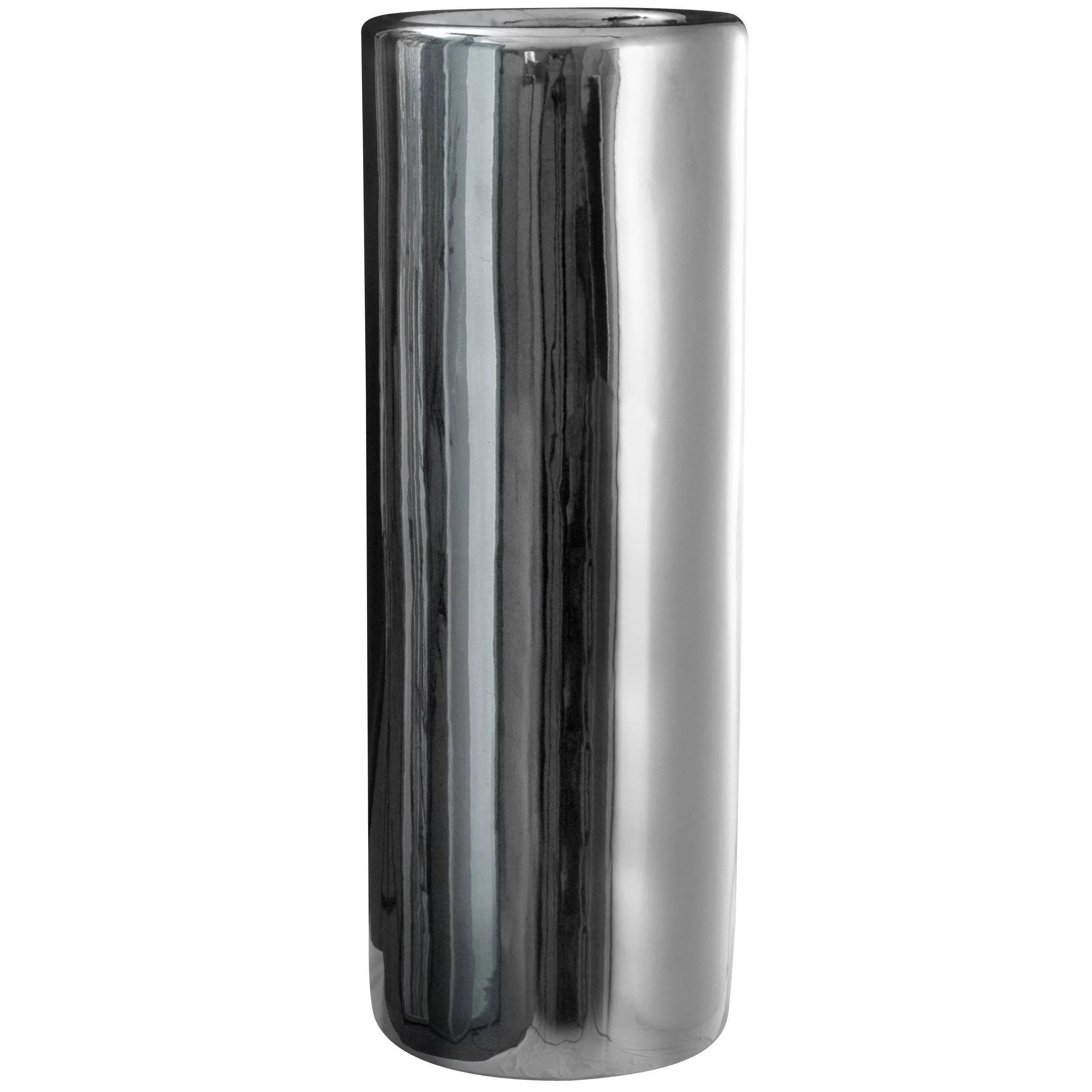 premium Oriental Furniture 24" Solid Black Porcelain Umbrella Stand