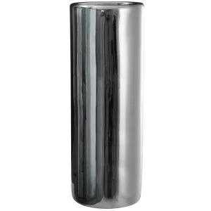 premium Oriental Furniture 24" Solid Black Porcelain Umbrella Stand