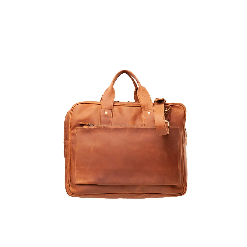 Pull-up Leather Andrew Work Bag