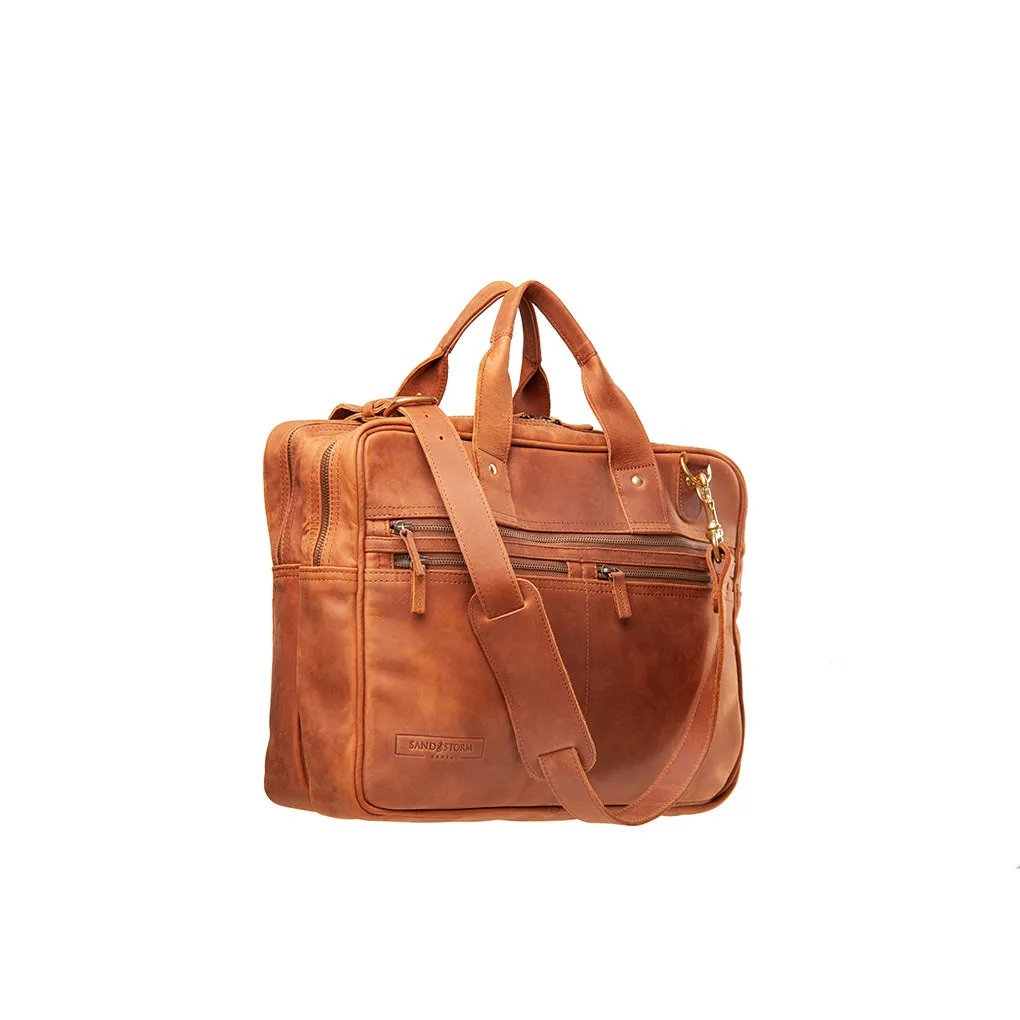 Pull-up Leather Andrew Work Bag