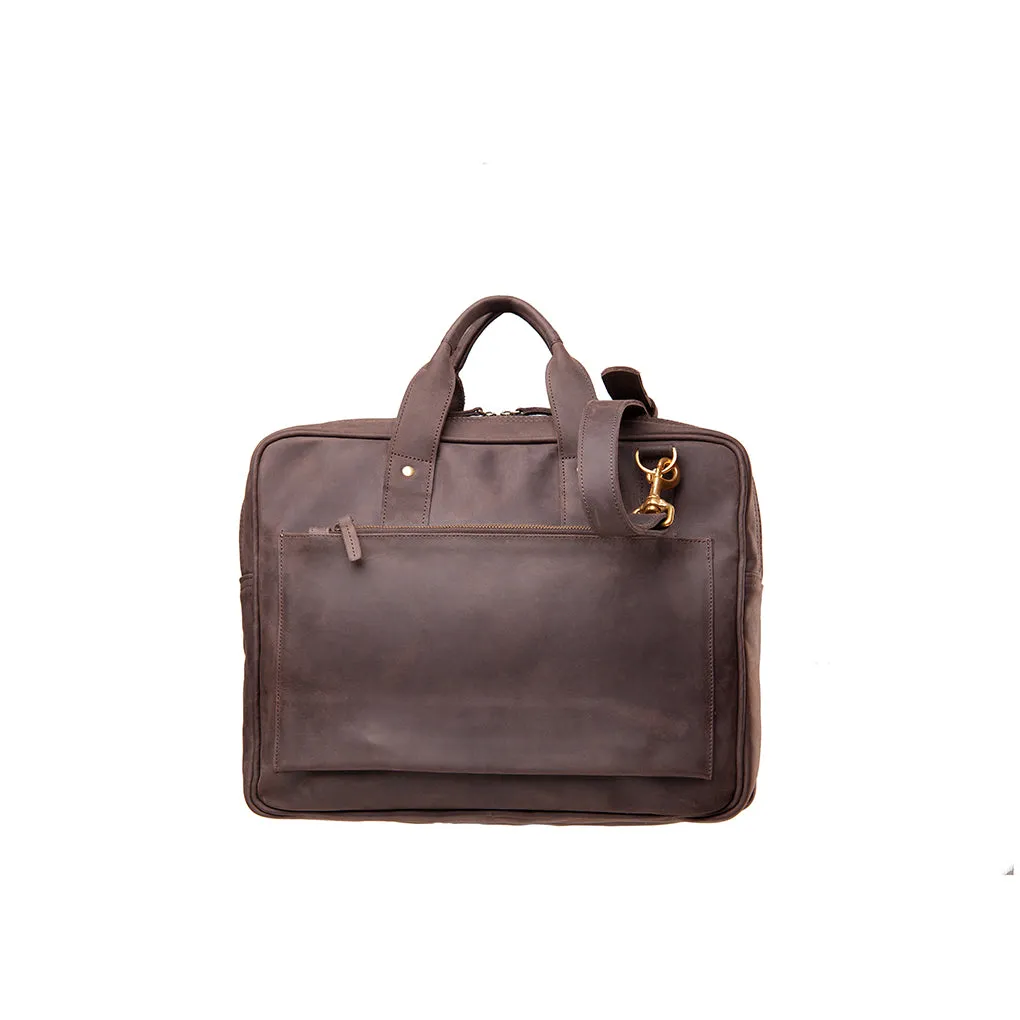 Pull-up Leather Andrew Work Bag