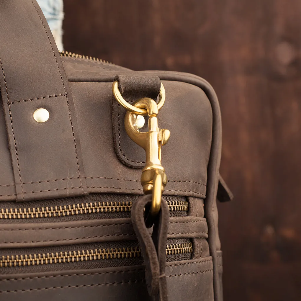 Pull-up Leather Andrew Work Bag
