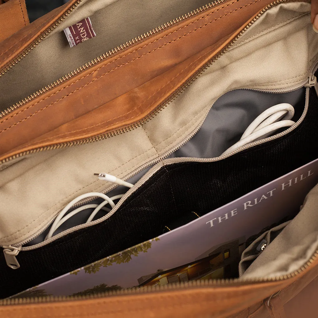 Pull-up Leather Andrew Work Bag