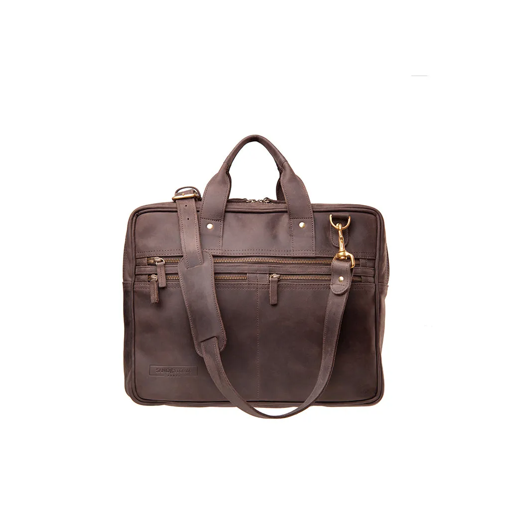Pull-up Leather Andrew Work Bag