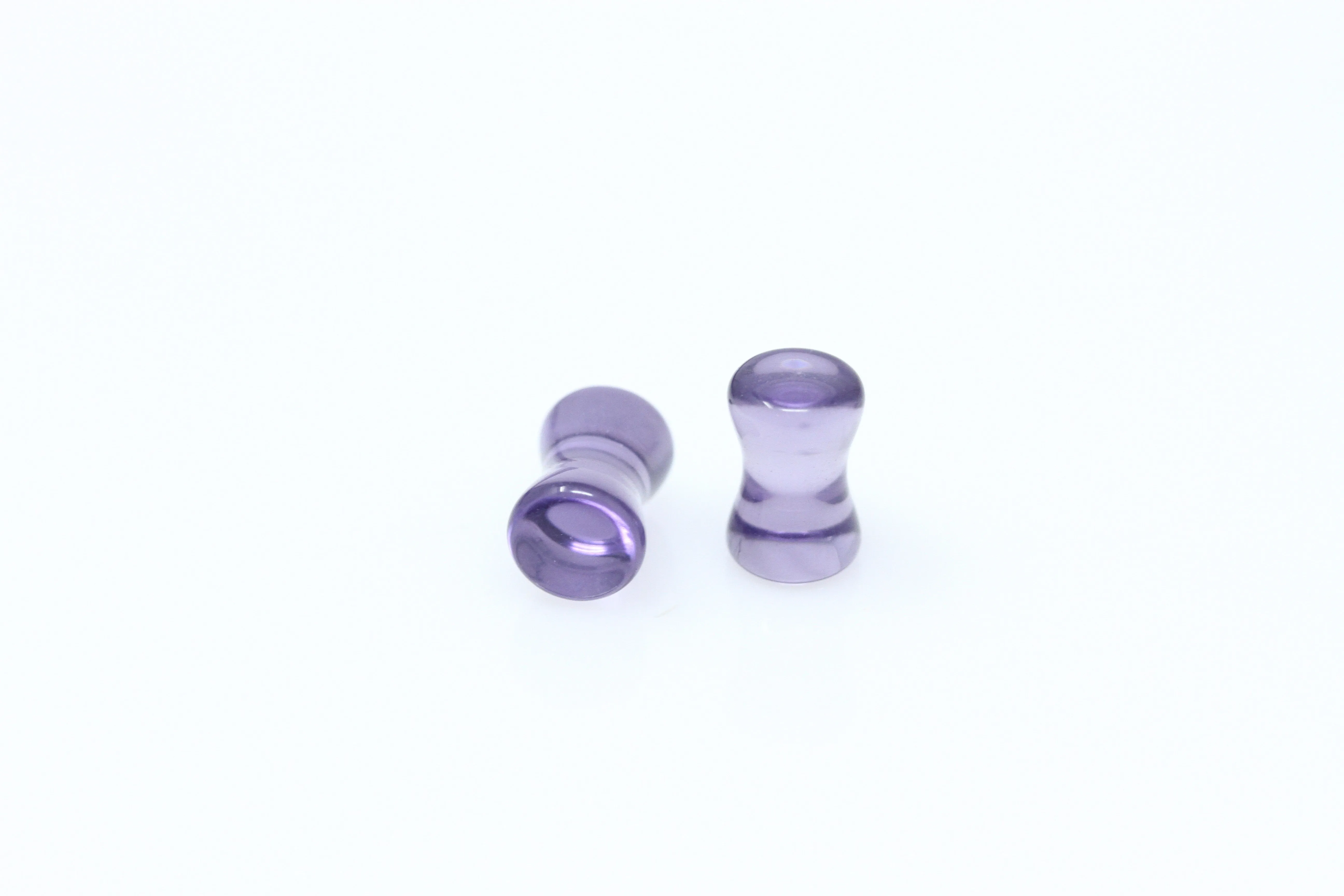 Purple Glass Plugs for Stretched Ears (Pair) - PH141