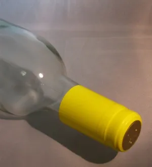 PVC Shrink Caps, Yellow, Bag of 30