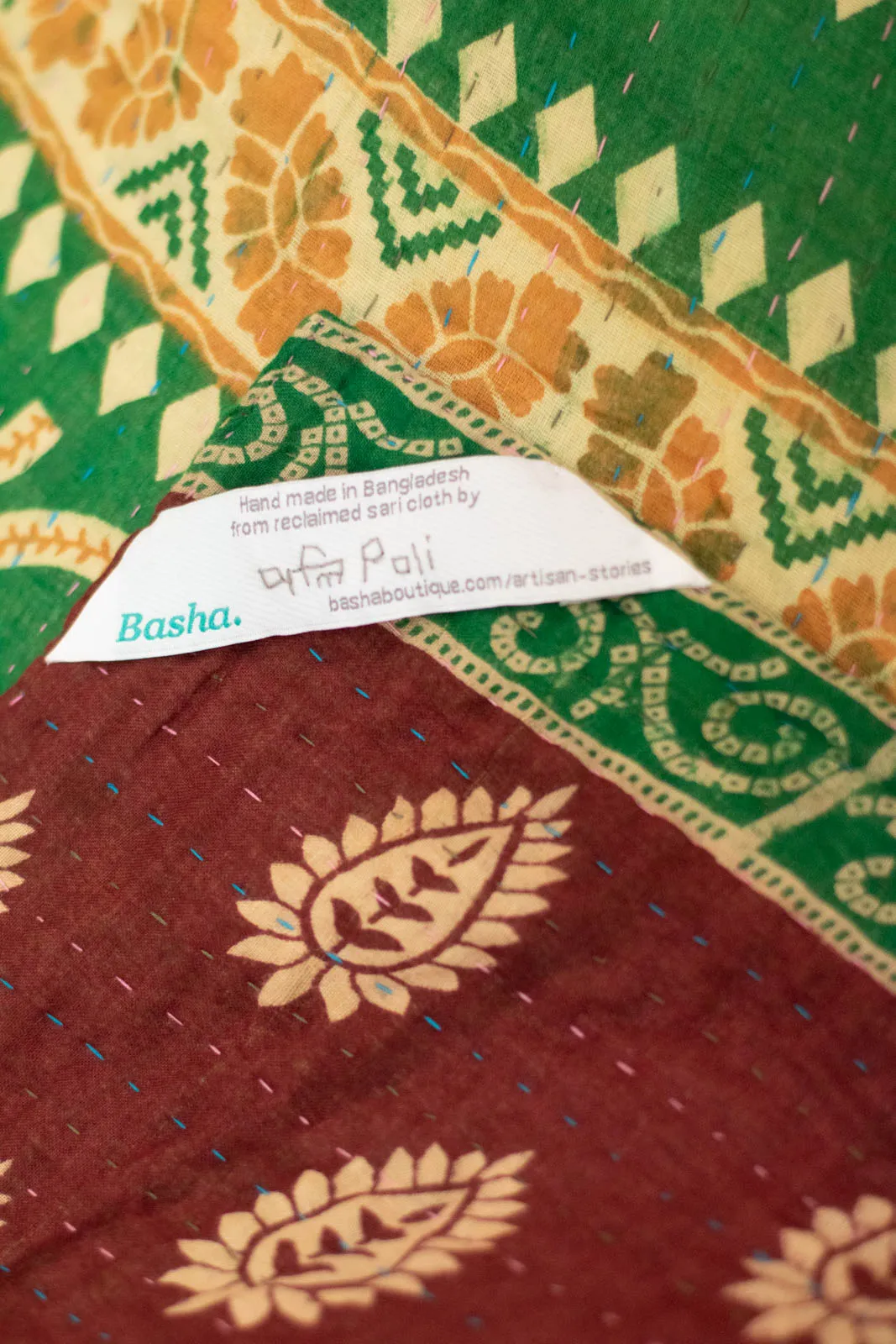 Radiant Kantha Throw