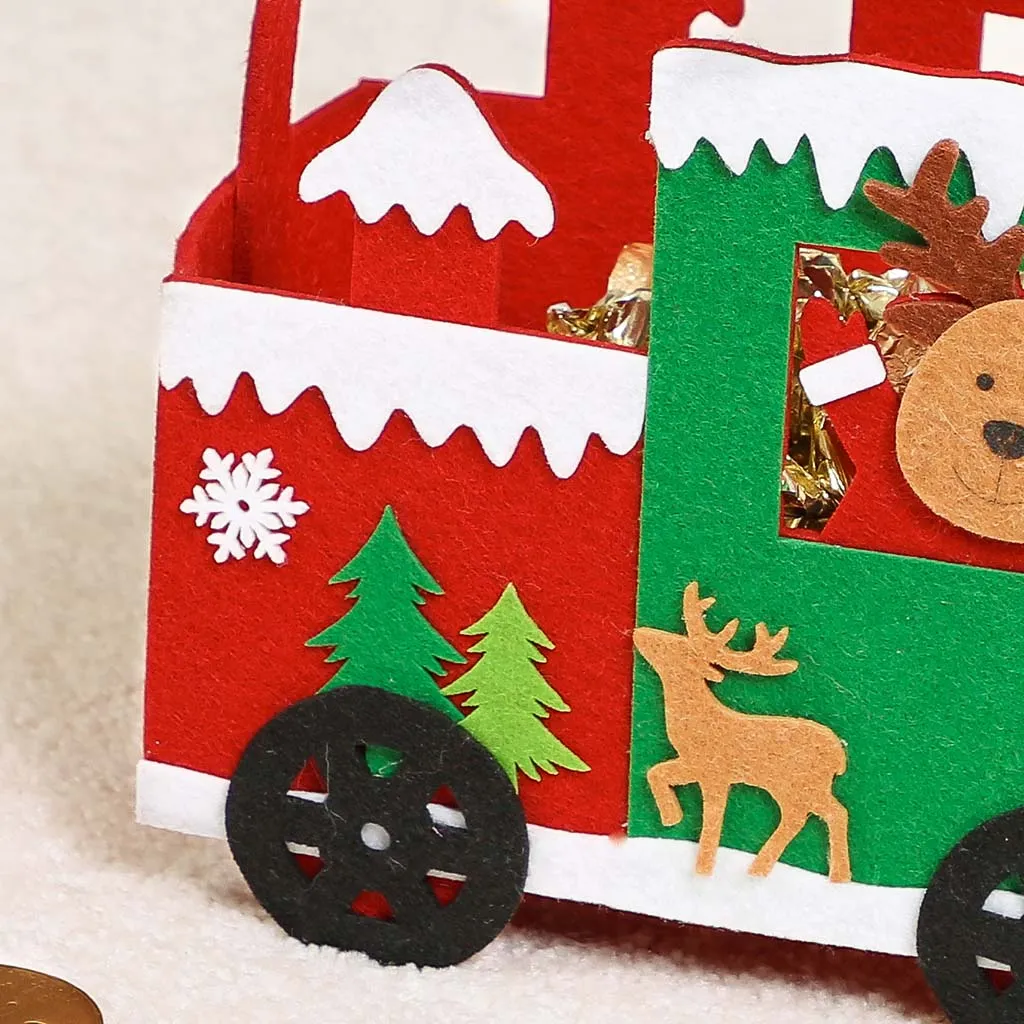 Red Felt Reindeer Christmas Gift Bag
