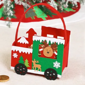 Red Felt Reindeer Christmas Gift Bag