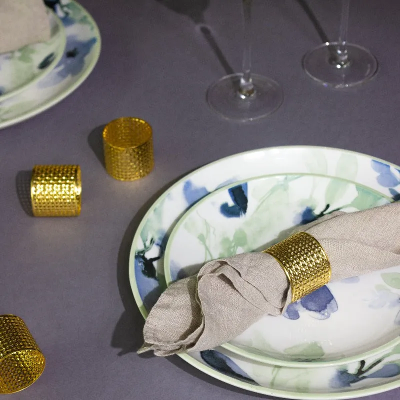 Regal Mesh Gold Napkin Rings (Set of 6)