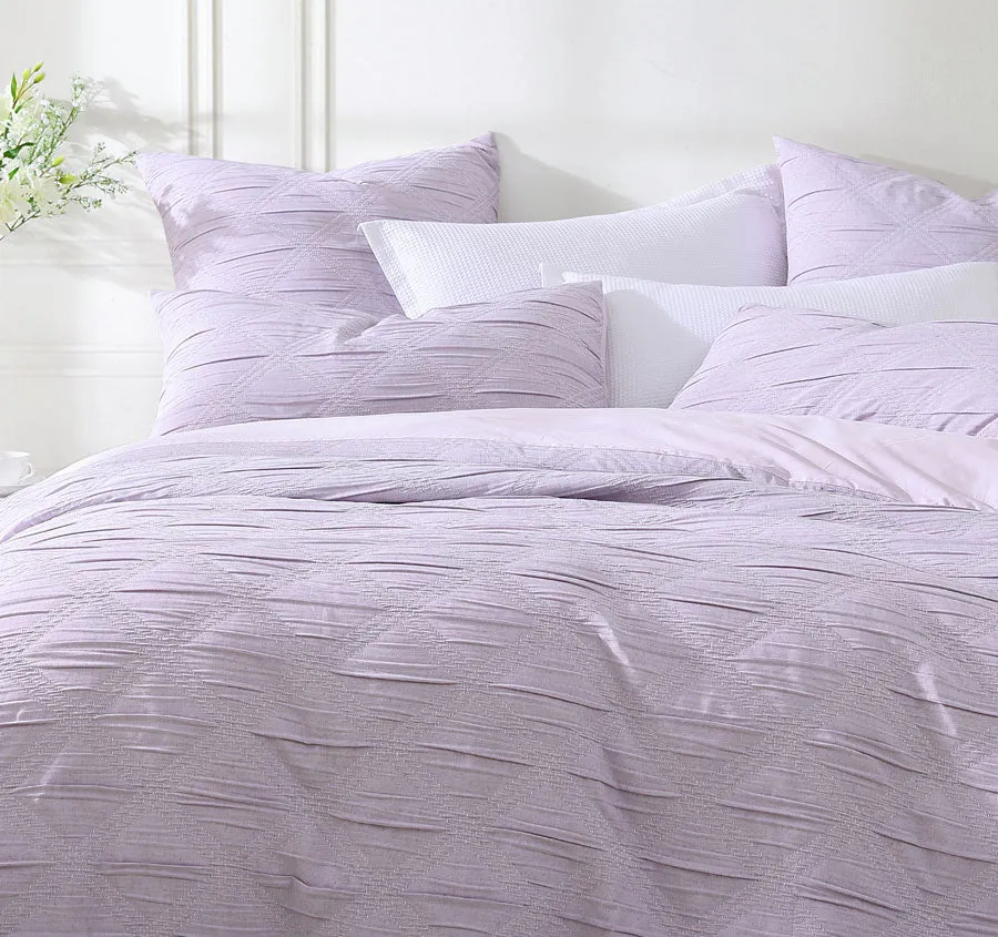 Reine Quilt Cover Set Range Lilac