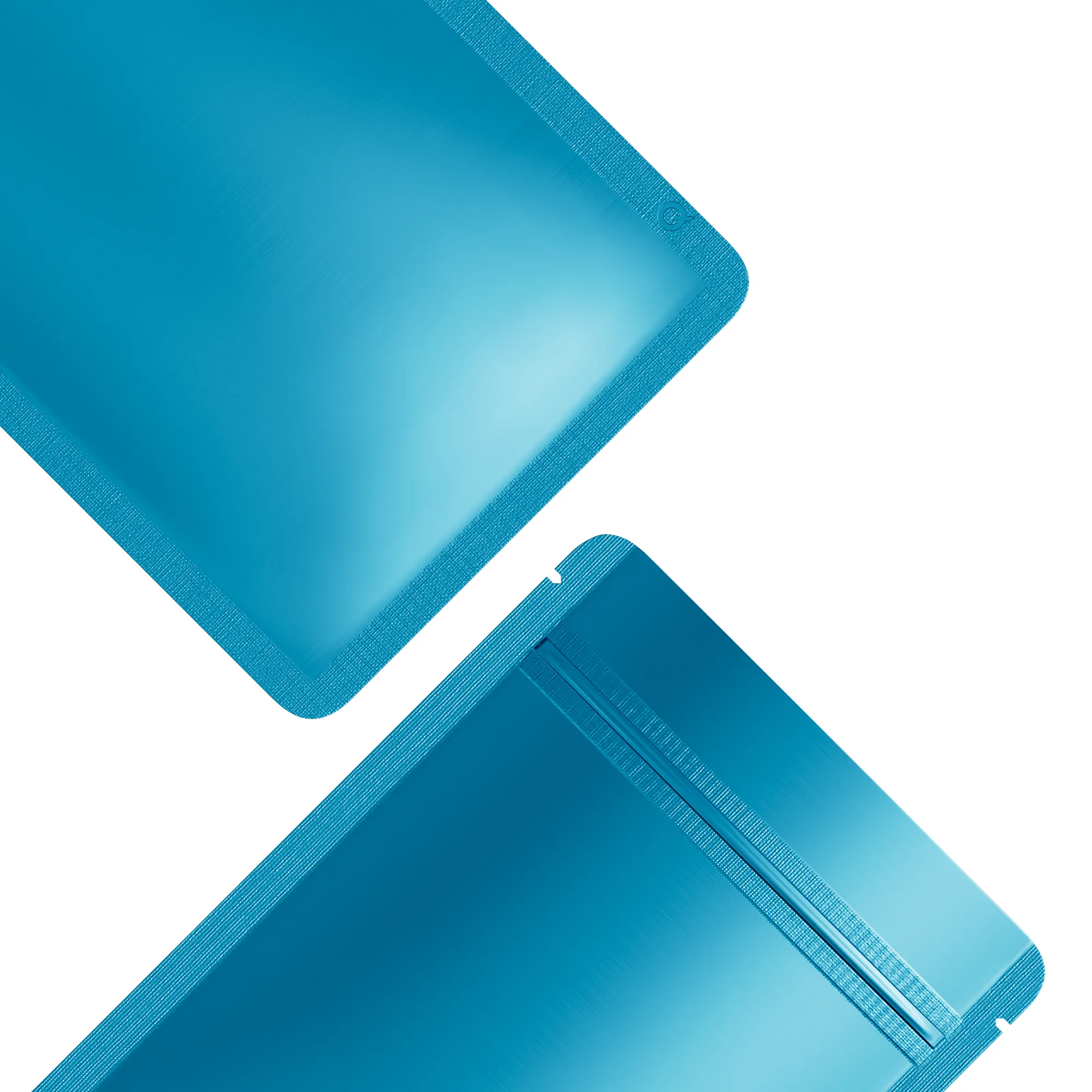 Reusable Flat Bottom Matte Blue Zipper Lock Pouches Eco-friendly Smell Proof Various Sizes Aluminum Foil Heat Seal Mylar Bags
