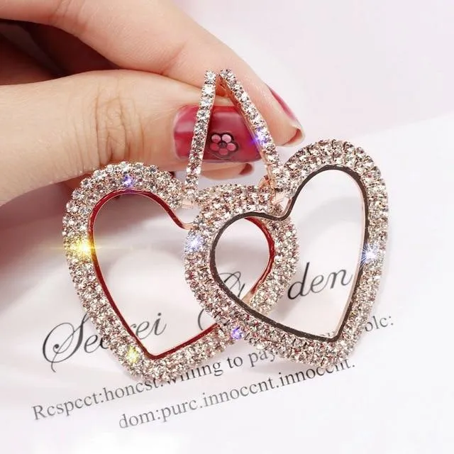 Rhinestone Geometric Earrings